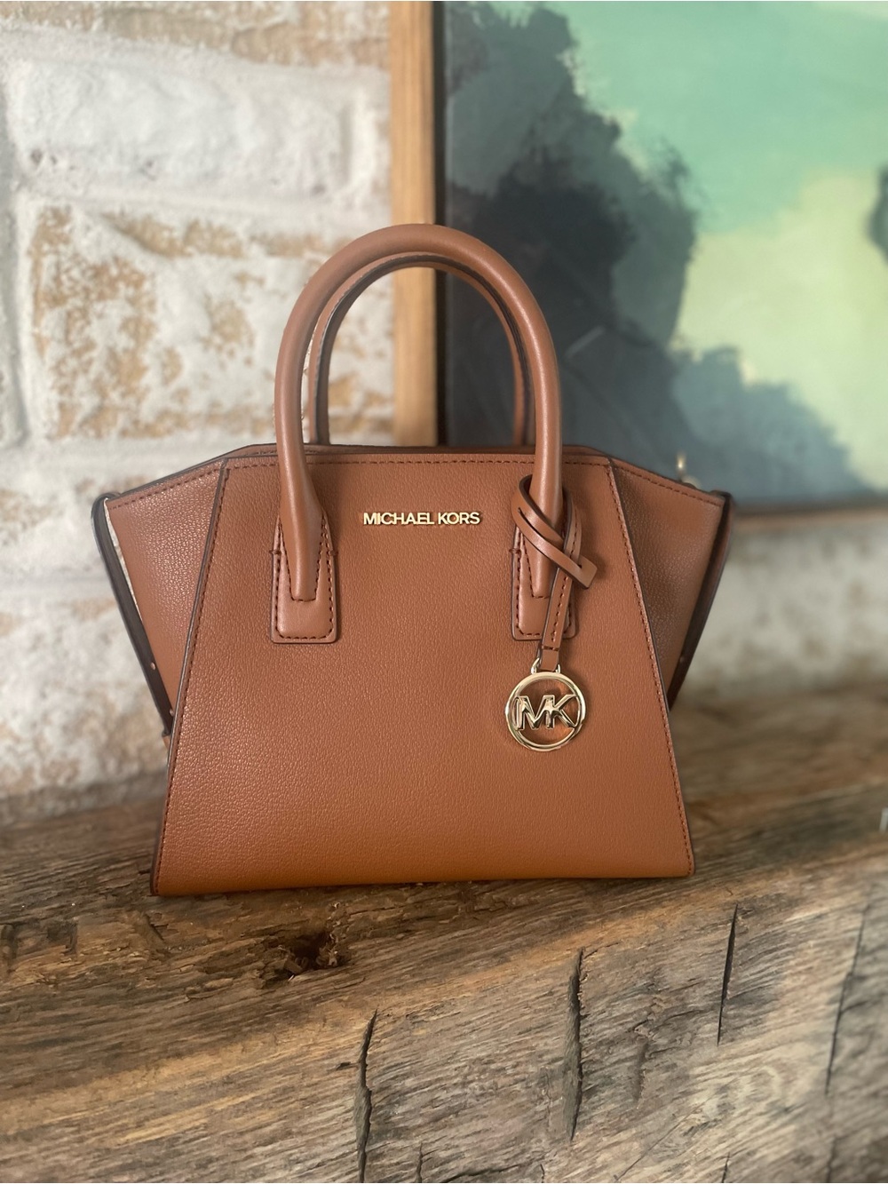 Michael Kors Brown Leather Satchel Bag